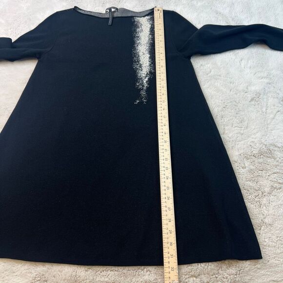 Vintage Sarah Pacini Black Womens One Size Knit Sweater Dress A-Line Long Sleeve - Picture 8 of 9